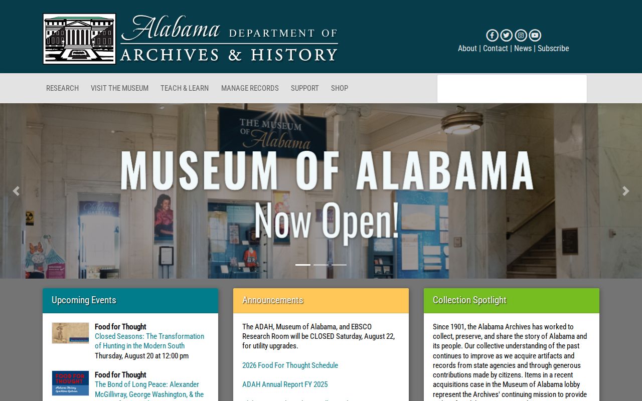 Alabama Archives research portal for Dothan city directories