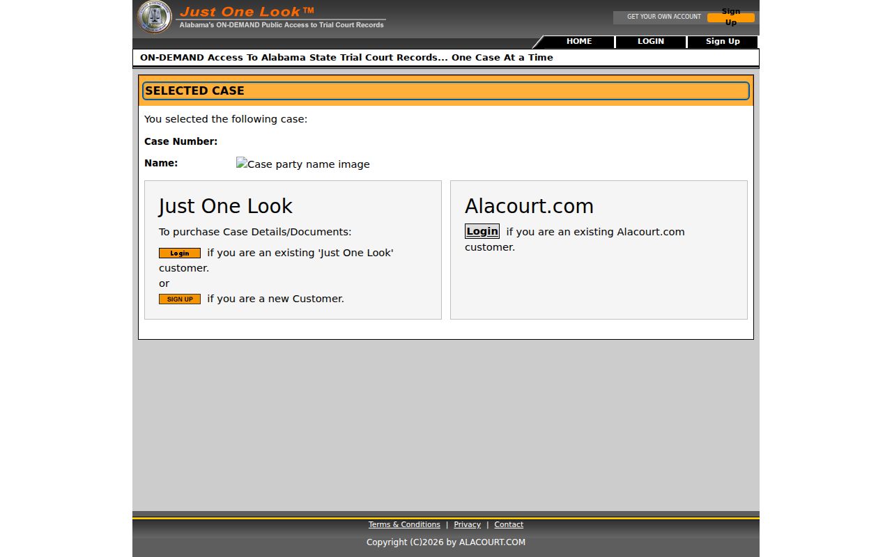 Dothan residents directory Alabama trial court access screen
