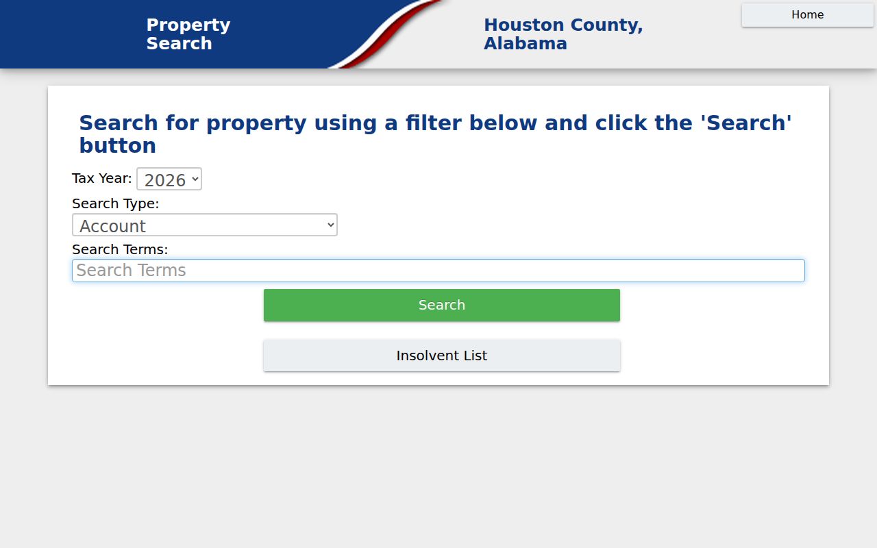 Dothan street directory live Houston County property database