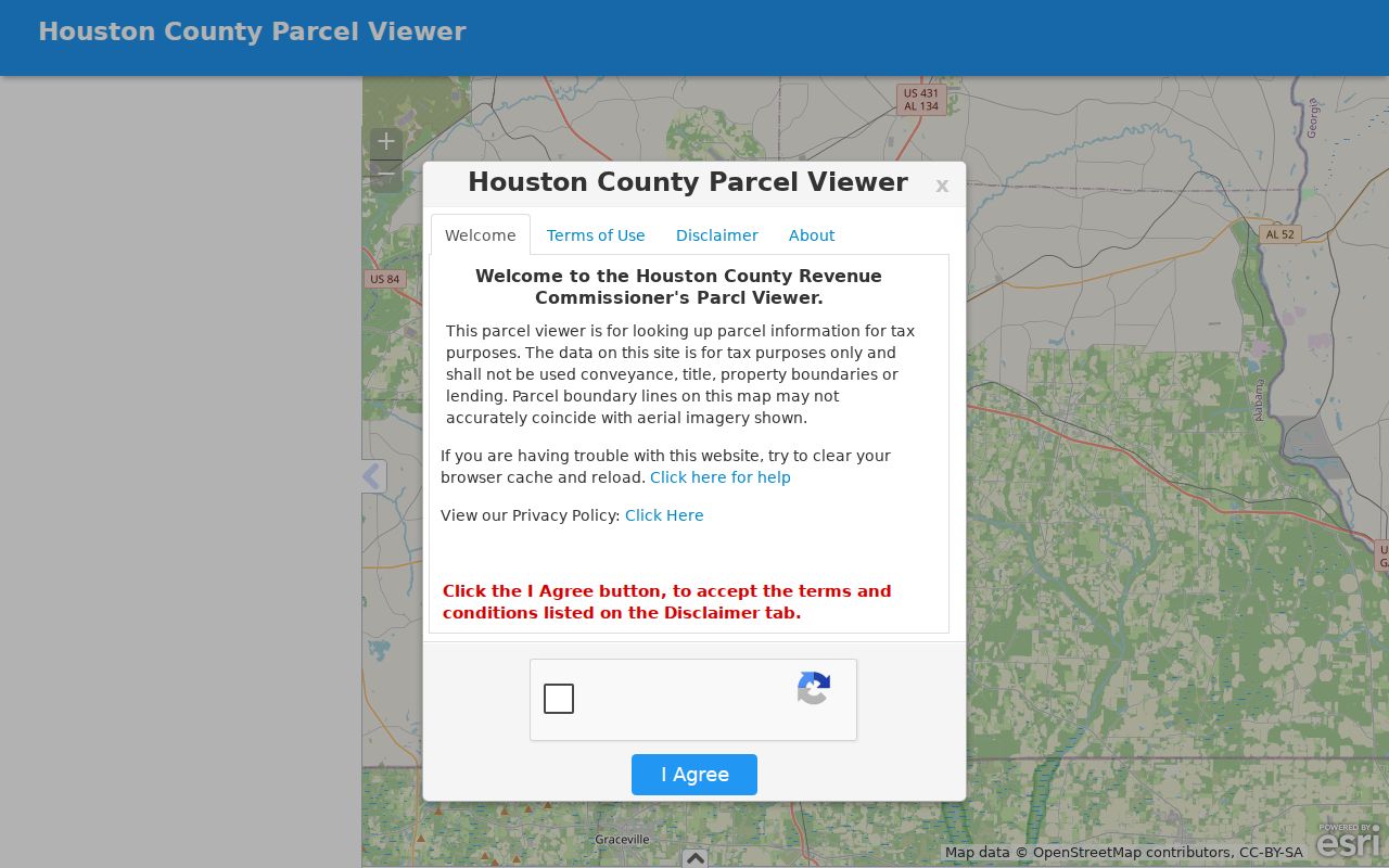 Dothan neighbors parcel map in Houston County GIS